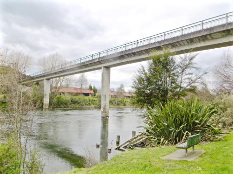 Pukete sewer bridge 165m long 14 m high built mid 1970s