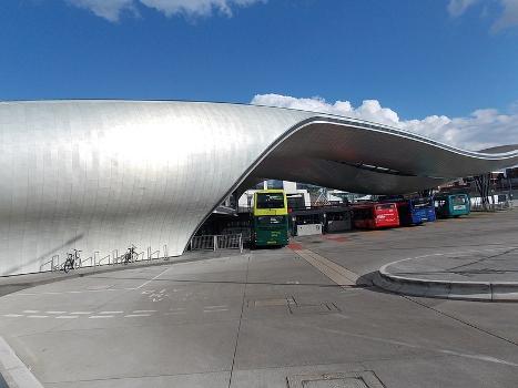 Side view of Slough bus station