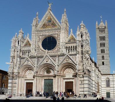 The facade of the Cathedral in Siena