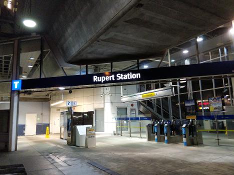 Station entrance to Vancouver SkyTrain Millennium Line Rupert Station