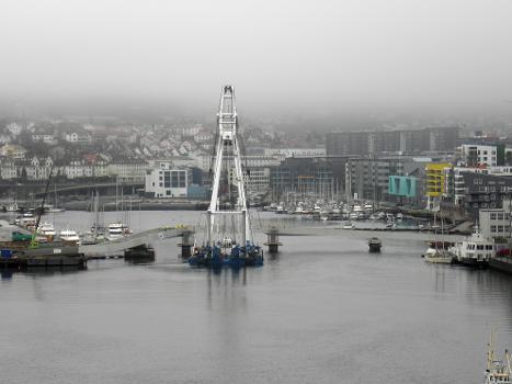 The bridge Småpudden in Bergen, Norway under construction