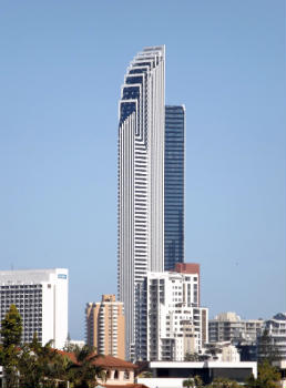 Photo of Soul apartment building from Southport on the Gold Coast, Queensland, Australia.