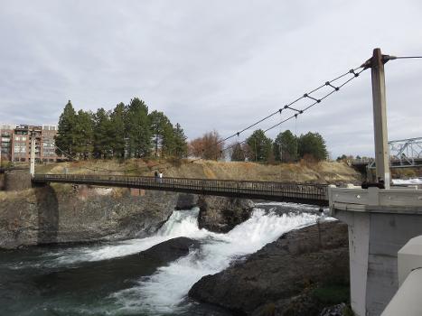 Spokane Falls Suspension Footbridge over the Spokane River's south branch