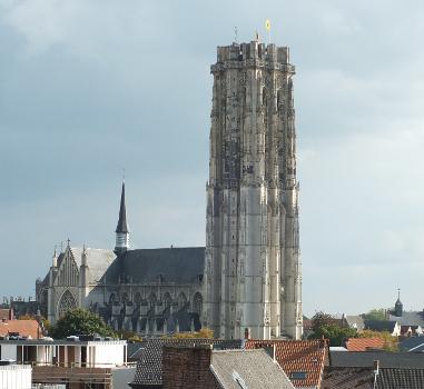 Die Kathedrale von Mecheln mit dem Patrozinium Sint Rombout (St. Rumold), Flandern, Belgien