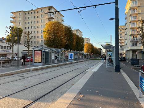 Linie 3 der Straßenbahn Caen