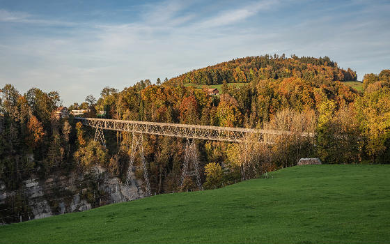 Haggenbrücke across the Sitter River in St. Gallen, Switzerland