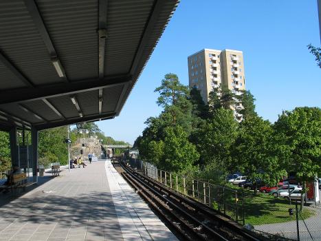Hässelby Gård, a metro station in Stockholm, Sweden