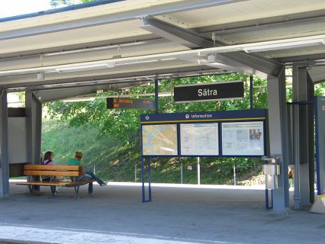 Sätra, a metro station in Stockholm, Sweden