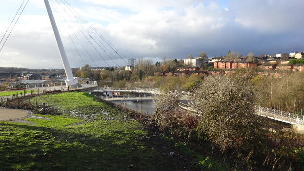 Stockingfield Junction Bridges, Forth and Clyde Canal. View north-west. Ruchill.