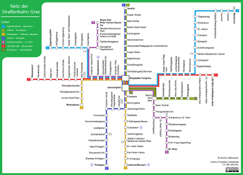 Straßenbahn Graz Ende 2021 V3