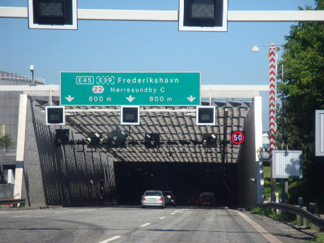 South portal of the highway tunnel at Limfjord, Denmark