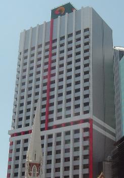 Photo of Suncorp Plaza, a high-rise building in Brisbane, Queensland, Australia.