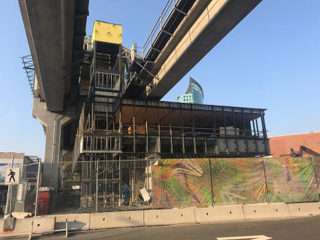 Surrey Central Station North Entrance under construction July 2018