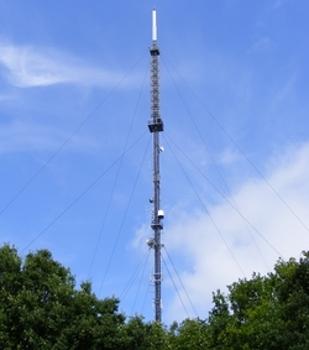 The 165m (pre-DSO) mast at the Tacolneston transmitting station, Norfolk