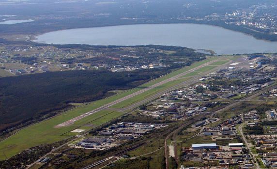 Tallinn airport, Estonia, seen from east towards west