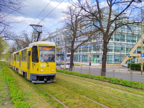 Tatra T6A2D 221+222, tram line 1, Szczecin, 2022