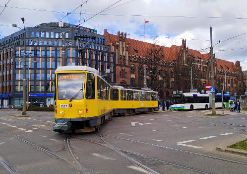 Tatra T6A2D 227+228, tram line 2, Szczecin, 2022