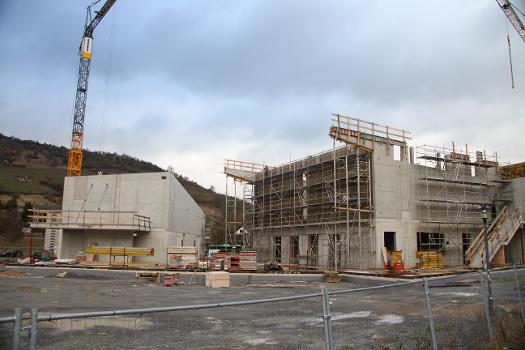 Die Baustelle der Tauberphilharmonie Weikersheim im Februar 2018.