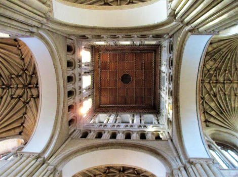 The interior of the central tower of Norwich Cathedral