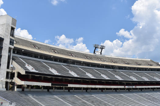 The north side of the stadium seen in July 2020