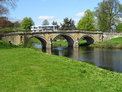 The Old Bridge over the River Derwent at Chatsworth 