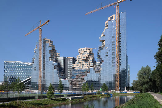 The Valley complex in Amsterdam a few months before completion in 2021. A design by Rotterdam firm MVRDV.