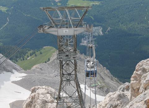 Tiroler Zugspitzbahn:Abfahrt zur Talstation