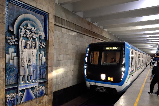 Toshkent station of Tashkent metro on Uzbekistan Line in Tashkent Uzbekistan