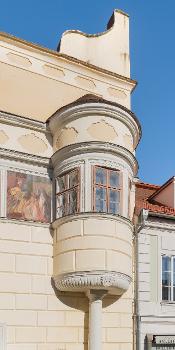 Bay window of the town hall of , Burgenland, Austria