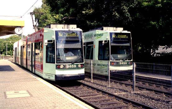 Trams at Oberkassel Sud