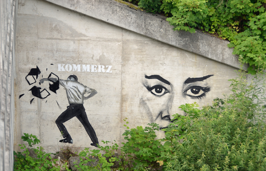 Graffiti an der Triestingbrücke Zimmermann, Berndorf / Pottenstein
