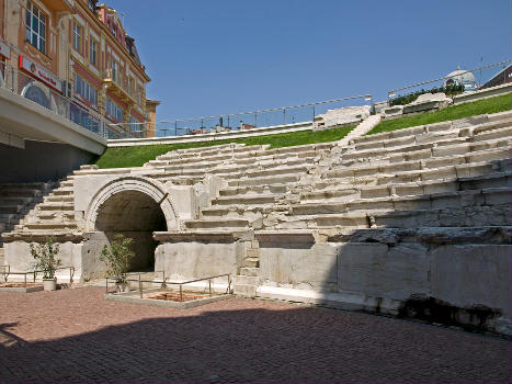 Ancient stadium, Plovdiv, seen from the bottom