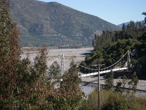 Pont-pipeline sur le Río Cachapoal