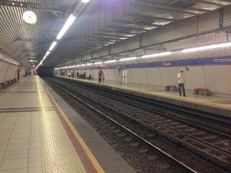 Ücyol metro station in Izmir.