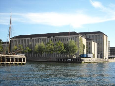 The Ministry of Foreign Affairs in Copenhagen, Denmark, photographed from the harbour.