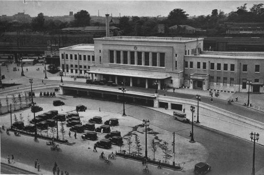 Ueno Station in Tokyo, Japan shortly after reconstruction was completeted in 1932.