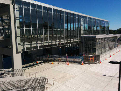 Link light rail station under construction, July 2015