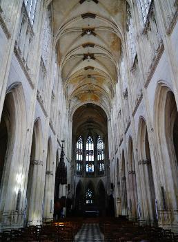 Langhaus der Abteikirche der Heiligsten Dreifaltigkeit, Vendôme, Département Loir-et-Cher, Region Zentrum-Loiretal, Frankreich