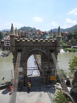 Victoria Bridge, Mandi, Himachal Pardesh : The Bridge is built by erstwhile Raja of Mandi state in 1877 over River Beas. Presently this bridge is open only for light vehicles.