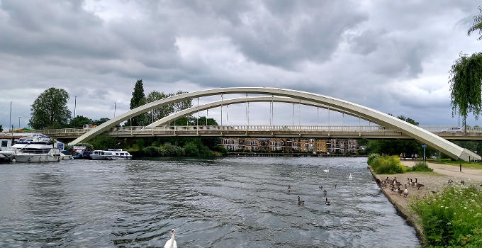 Walton Bridge, River Thames, Surrey in June 2024