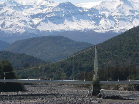 Pont-pipeline sur le Río Cachapoal