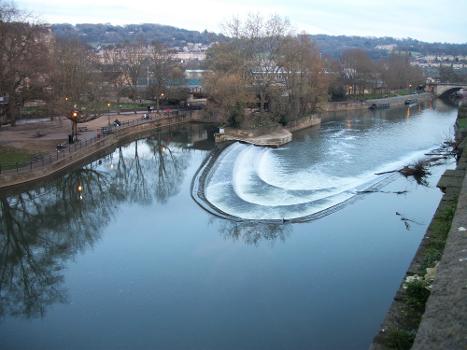 Weir on The River Avon in Bath