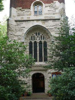 The west face of the tower of Bow Church
