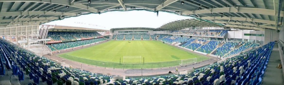 Internal view of the Windsor park stadium redevelopment as it nears completion