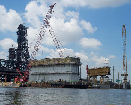 Wittpenn Replacement Bridge (under construction August 2014) over the Hackensack River, Kearny - Jersey City, New Jersey