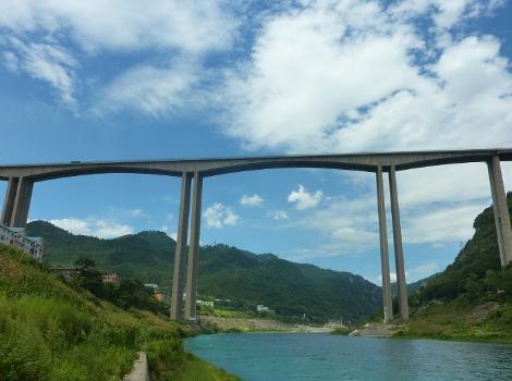 The Wujiang River Bridge in Guizhou province, China