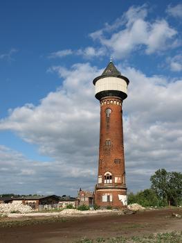 Wasserturm auf dem Gelände des Rangierbahnhof Wustermark, Bahnhofstraße in Wustermarke-Elstal