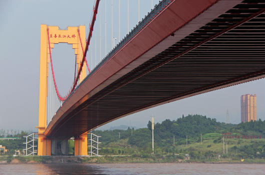 Zhixi Yangtze River Bridge in Yichang City, China.