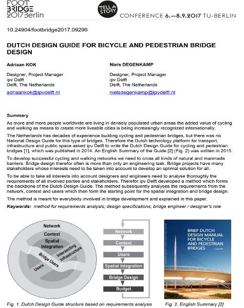  Dutch Design Guide for Bicycle and Pedestrian Bridge Design