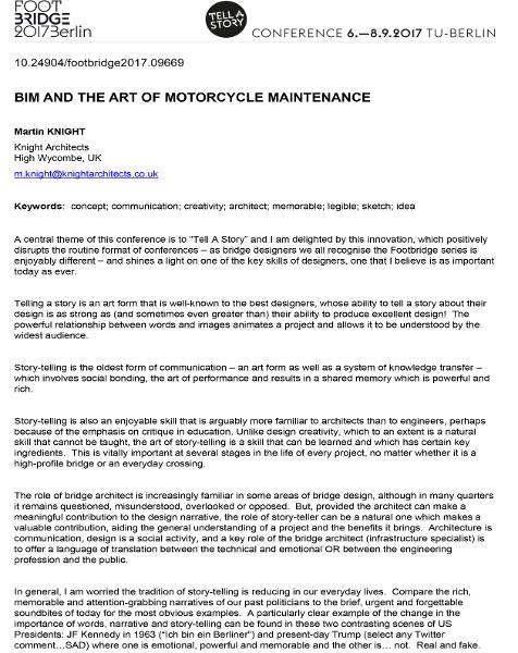  BIM and the Art of Motorcycle Maintenance